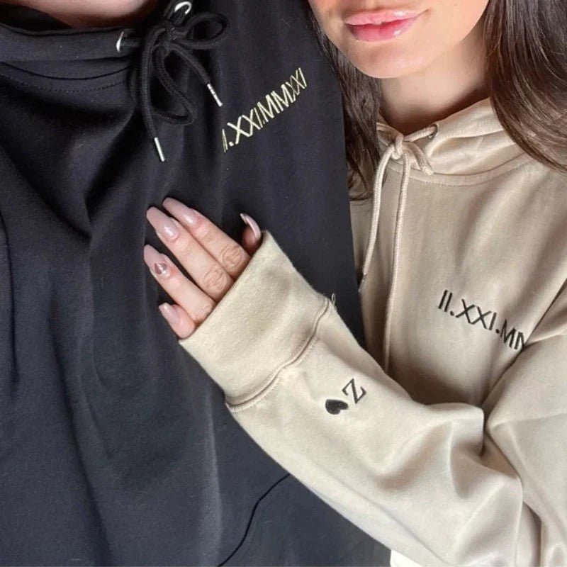 Embroidered Couples Hoodie - Poyzd