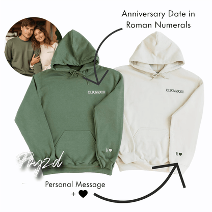 Embroidered Couples Hoodie - Poyzd