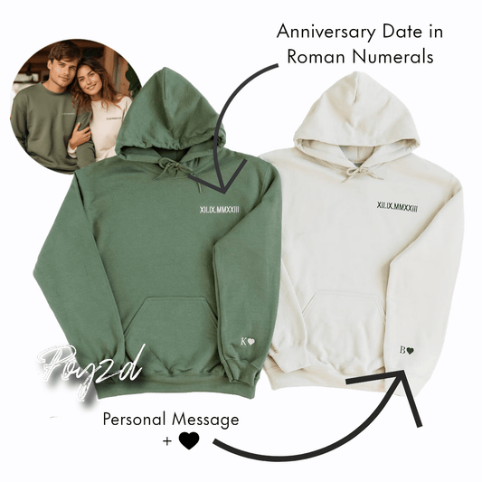 Embroidered Couples Hoodie - Poyzd