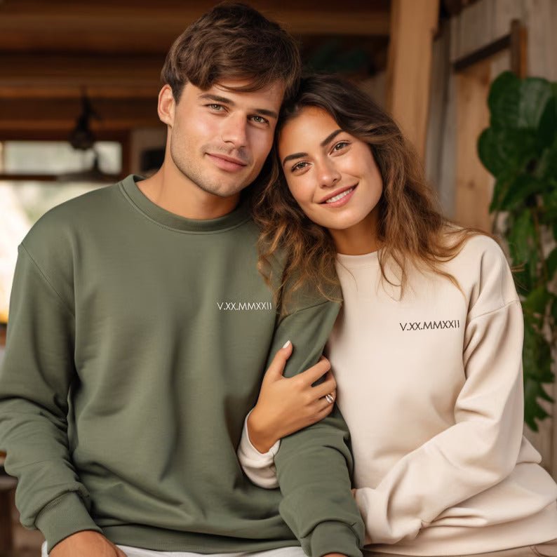 Embroidered Couples Sweatshirt - Poyzd