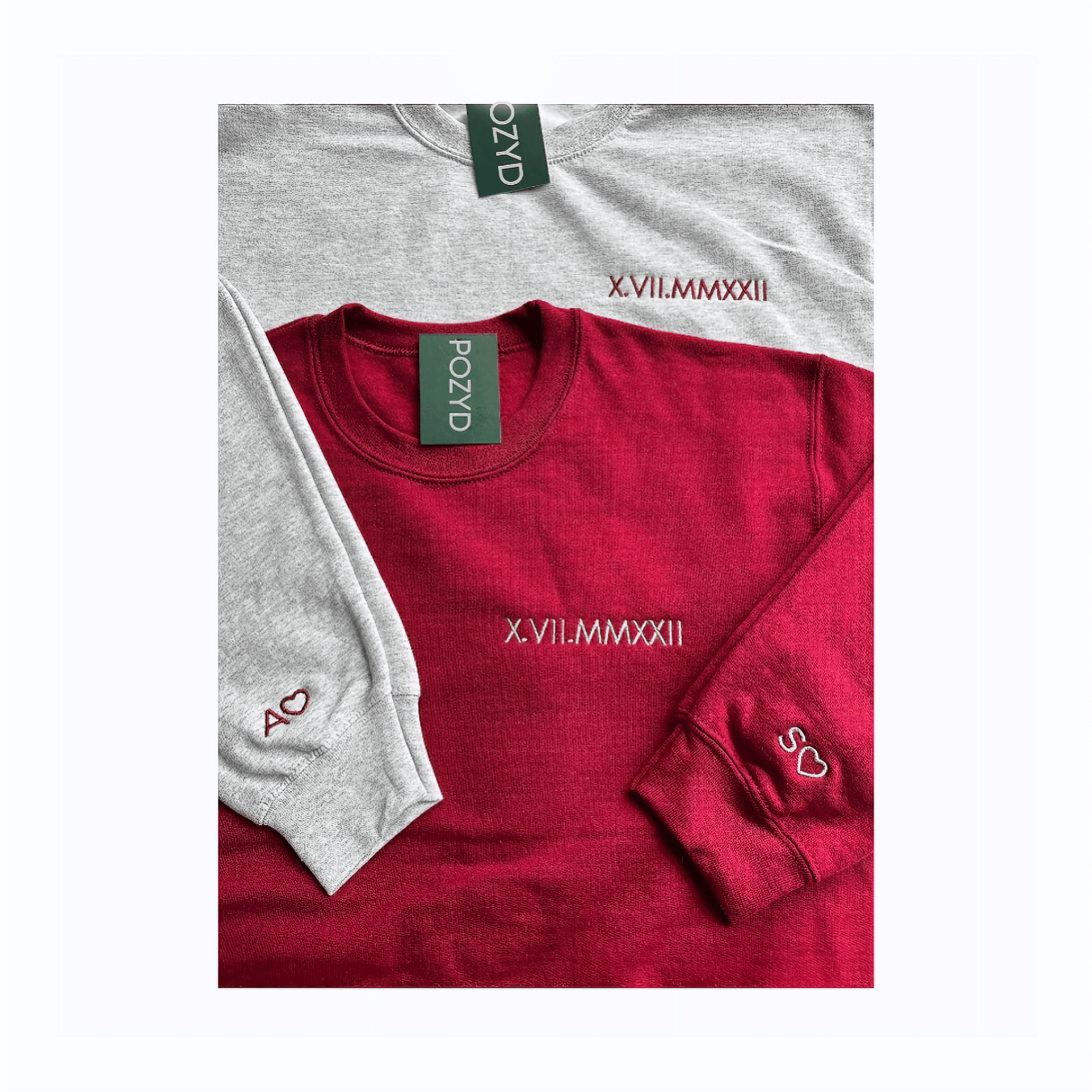 Embroidered Couples Sweatshirt - Poyzd