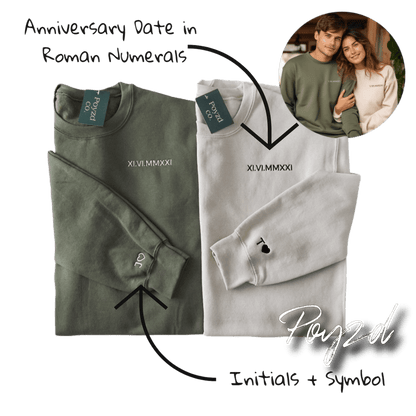 Embroidered Couples Sweatshirt - Poyzd