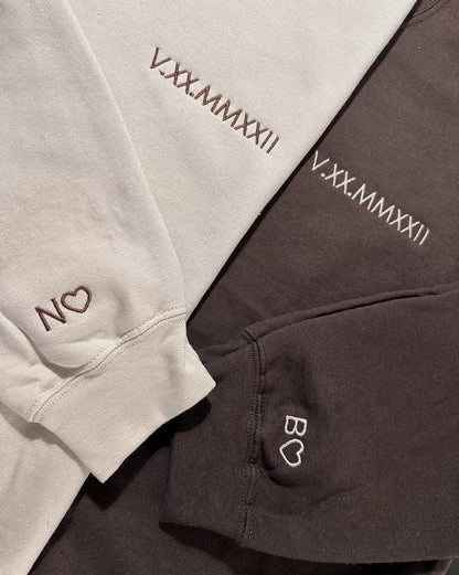 Embroidered Couples Sweatshirt - Poyzd
