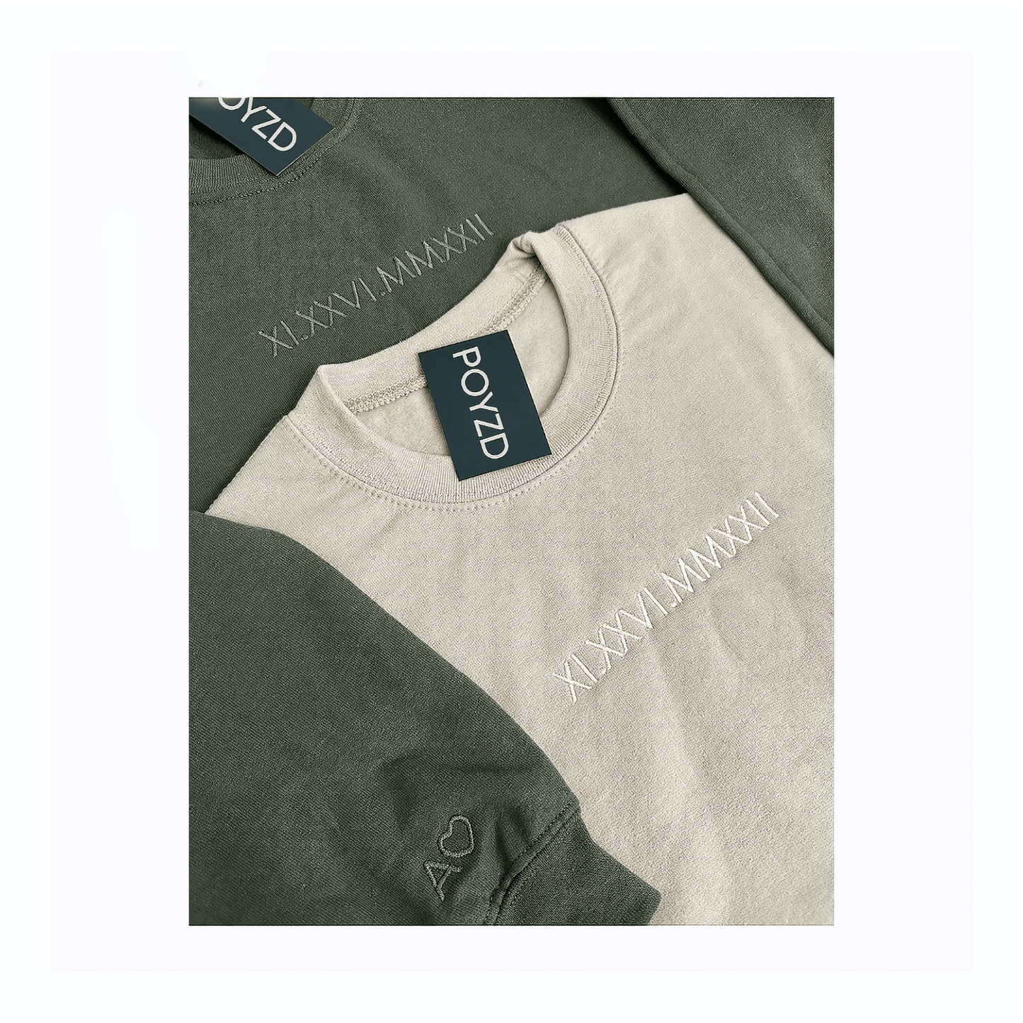 Embroidered Couples Sweatshirt - Poyzd