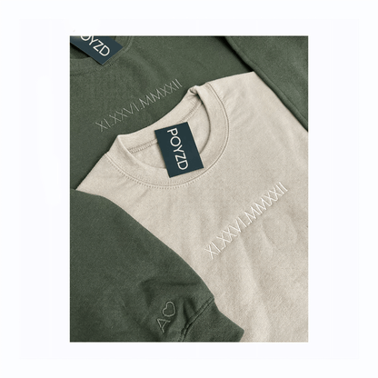 Embroidered Couples Sweatshirt - Poyzd